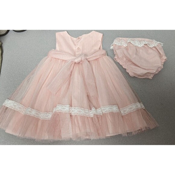ABEL & LULU Beautiful Sleeveless Net Overlay Lace Trimmed Dress and Bloomers 36M - Picture 7 of 12